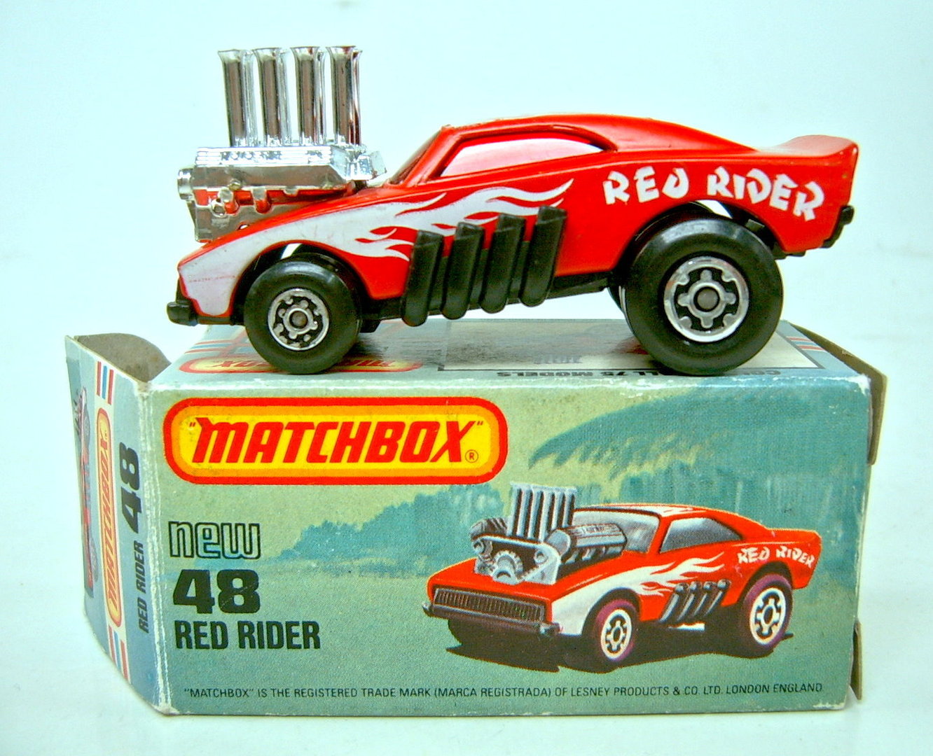 Repro Box Matchbox Superfast Nr.48 Red Rider 