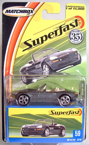 Details about   Matchbox Superfast 35 Yrs BMW Z8 Blue LOOSE #59 RARE 1 of 15,000 