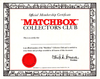 "Collectors Club" Membership certificate